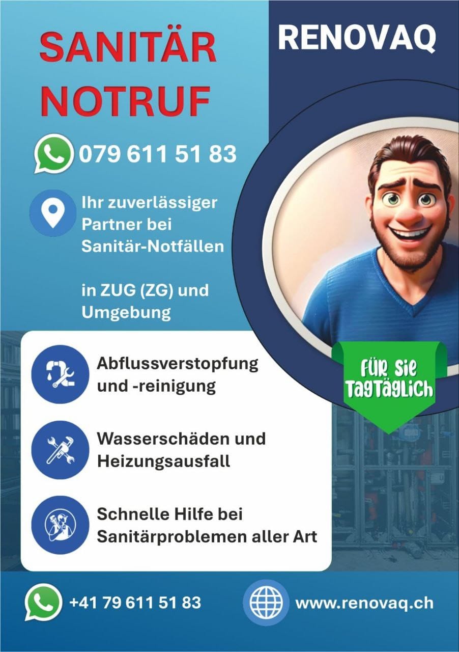 SANITÄR NOTRUF – Ihre zuverlässige Hilfe in Zug und Umgebung